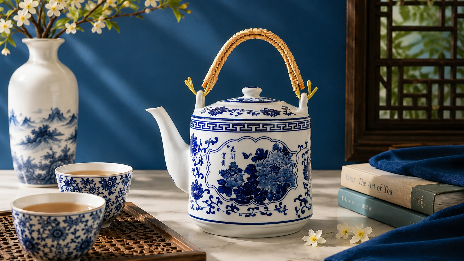 Regal Bloom Teapot Decor