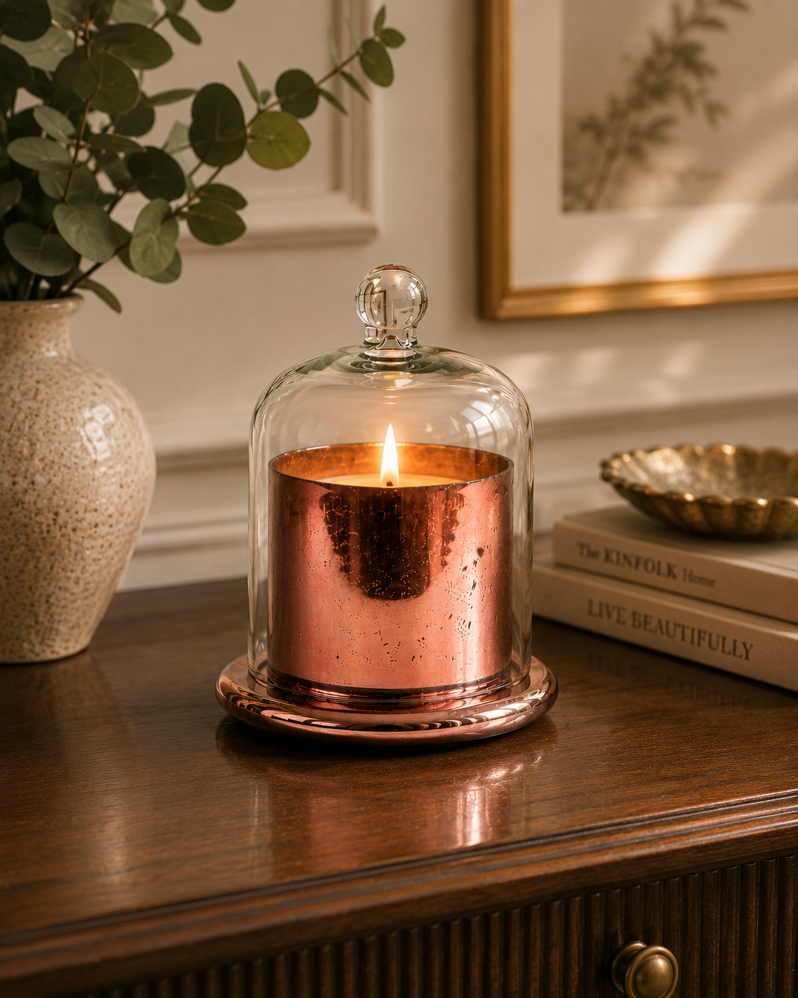 Luxe Glass Cloche Candle Holder 2