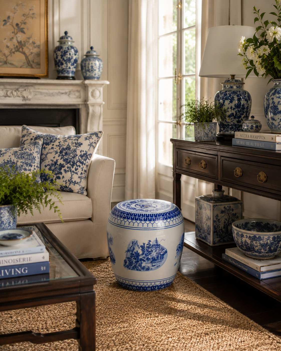 Royal Bloom Porcelain Stool 4