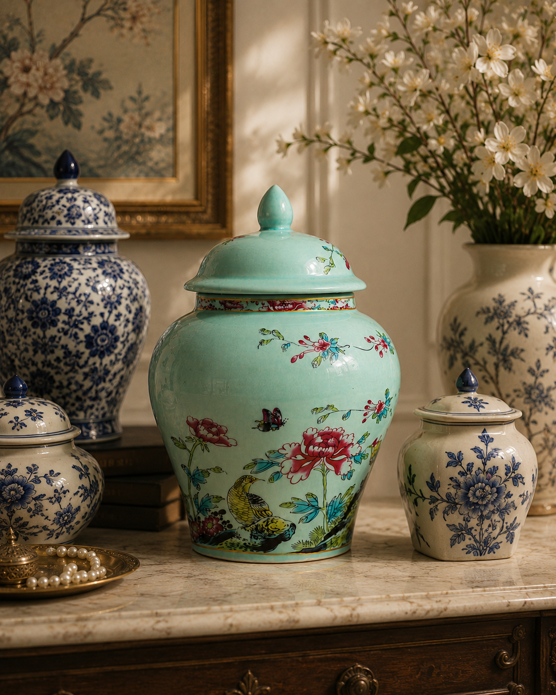 Serenity Floral Jar 4