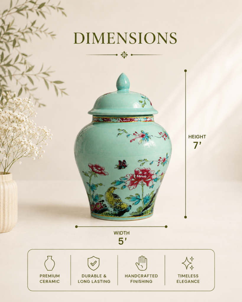 Serenity Floral Jar
