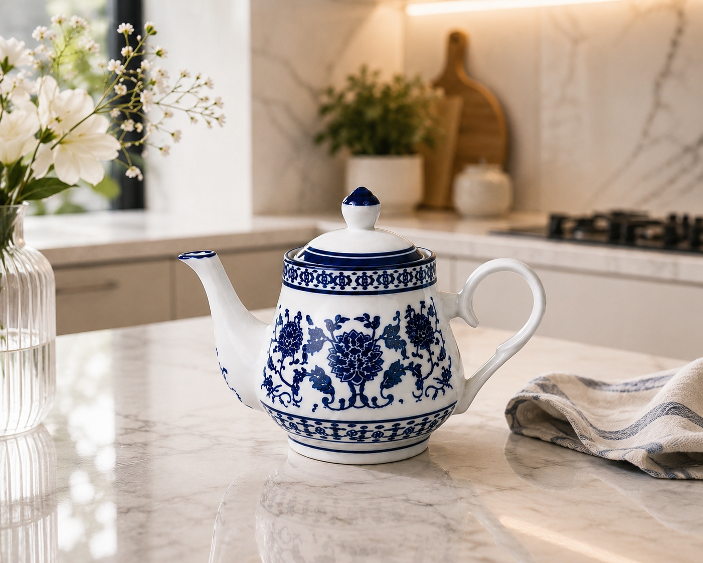 Petite Chinoiserie Teapot Front View