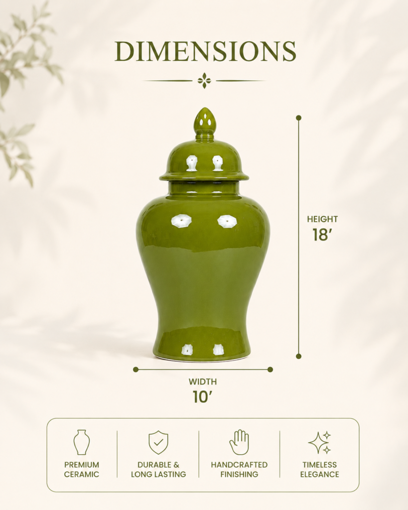 Classic Olive Temple Jar