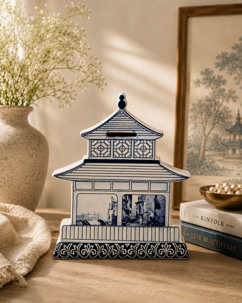 Blue Haven Ceramic House Bank