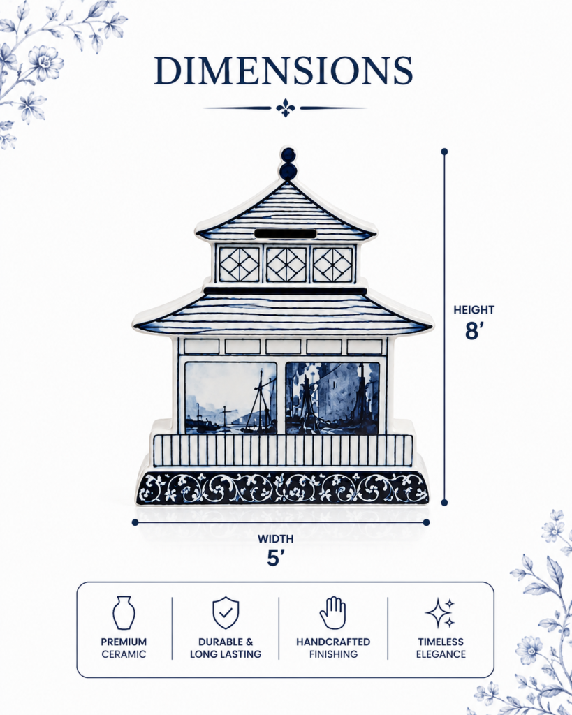 Blue Haven Ceramic House Bank
