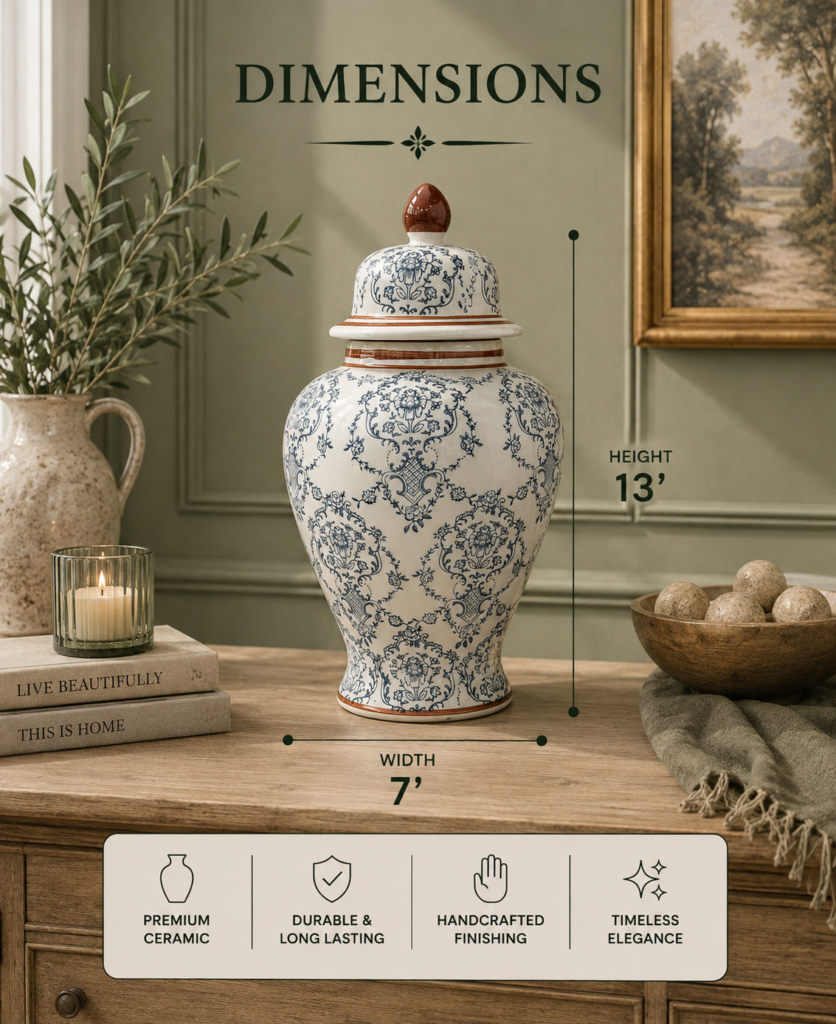 Belle Fleur Ginger Jar