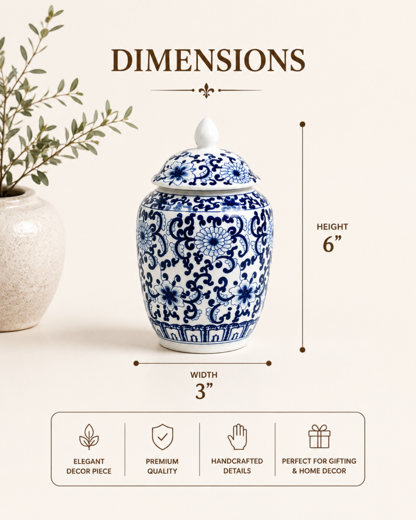Blue Majesty Decorative Jar