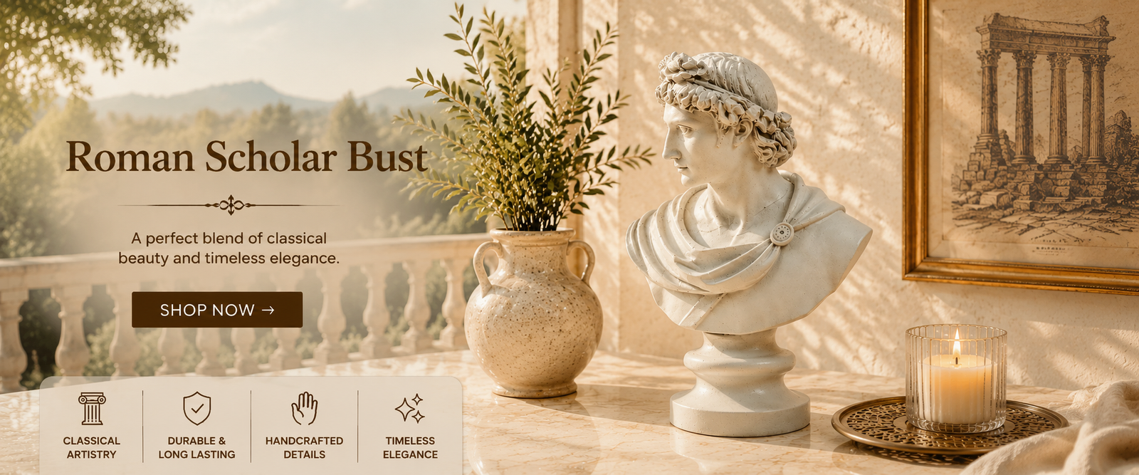 Roman Scholar Bust