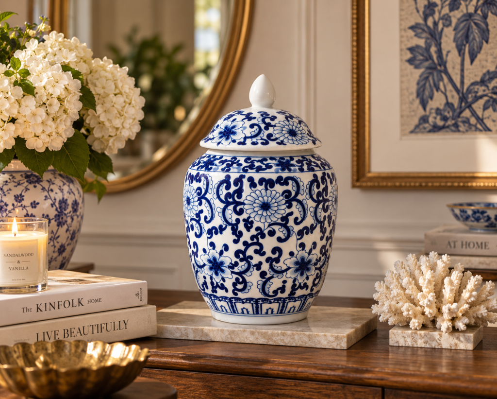 Blue Majesty Decorative Jar