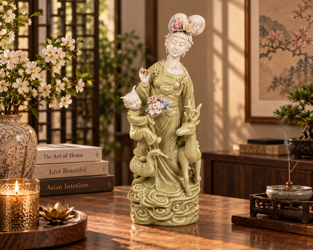 Tranquil Nature Lady Figurine Lifestyle View