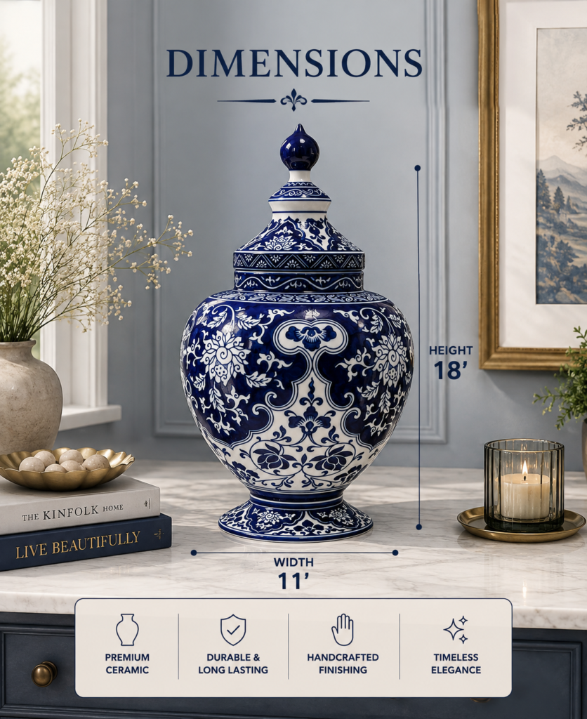 Cobalt Palace Ginger Jar
