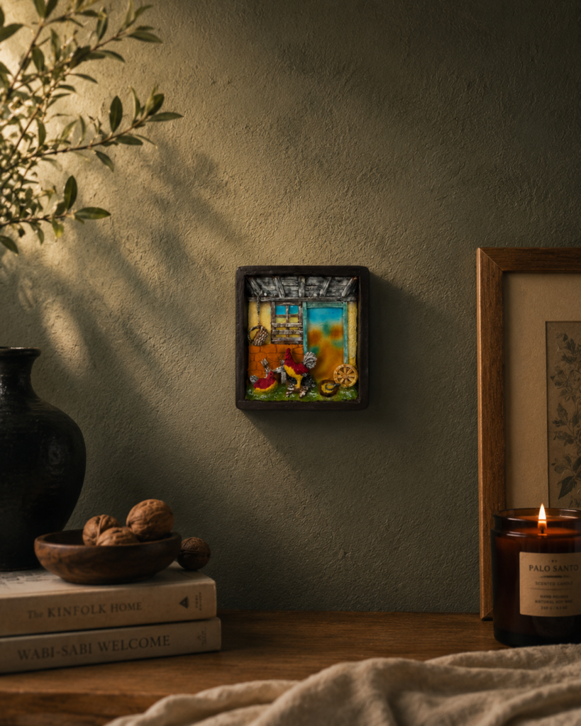 Countryside Rooster Wall Frame