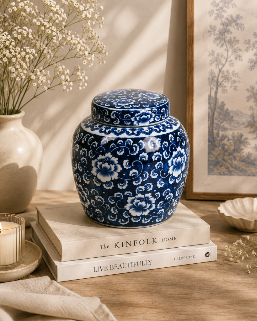 Heritage Bloom Lidded Jar