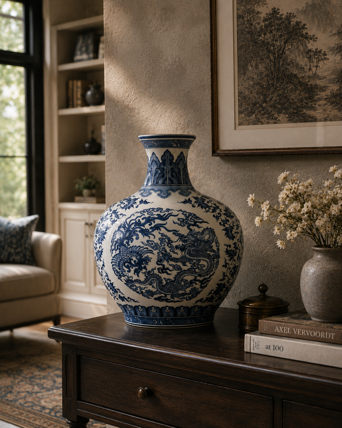 Imperial Dragon & Phoenix Vase Lifestyle View