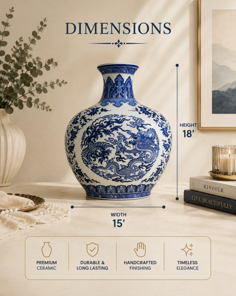Imperial Dragon & Phoenix Vase