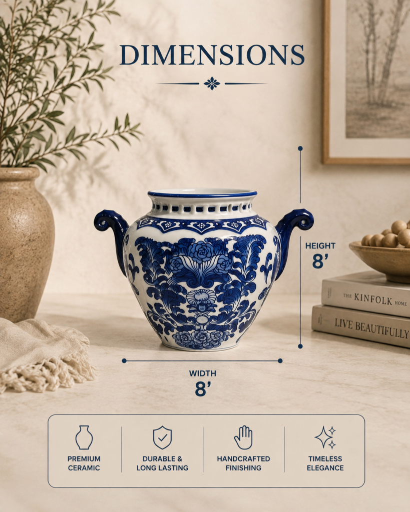 Regal Blue Chinoiserie Planter