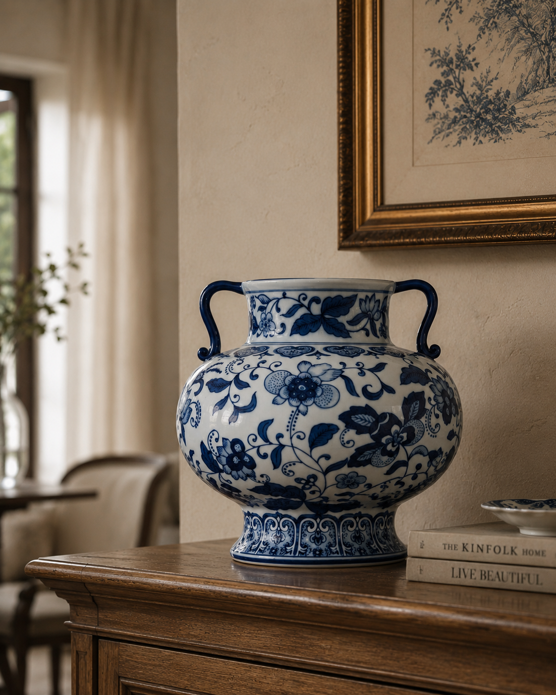 Royal Garden Twin-Handle Vase Lifestyle View