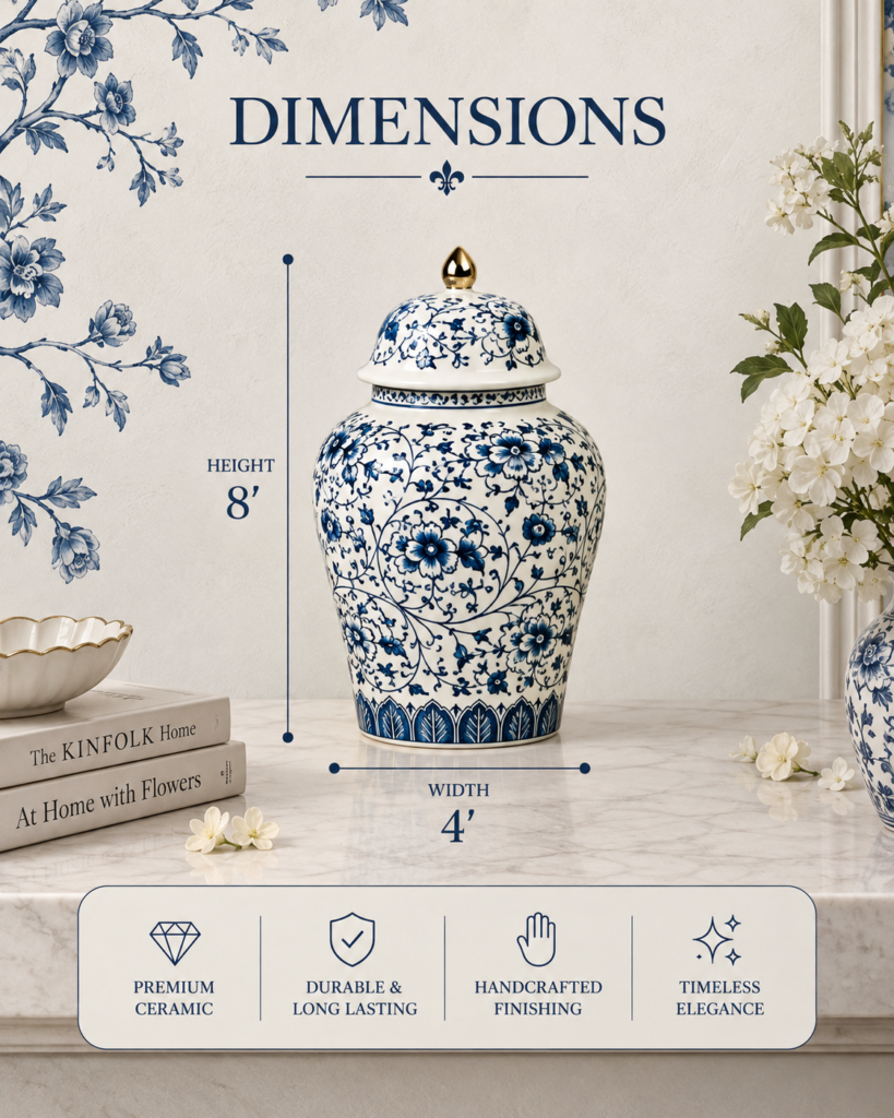 Vintage Blue Charm Jar