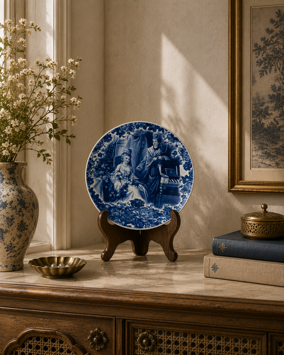 Vintage Manor Story Plate