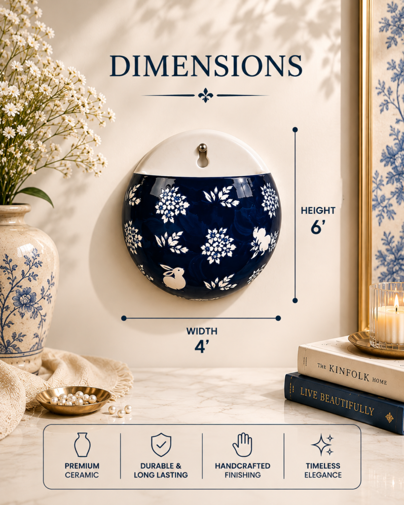 Whimsical Blue Chinoiserie Planter